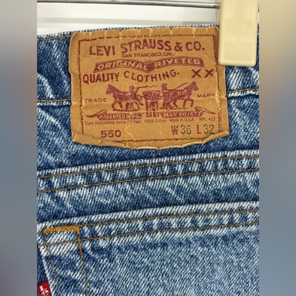 Vintage Cropped Grateful Dead Levi’s 36 Waist Blue 12 14 - Picture 3 of 3